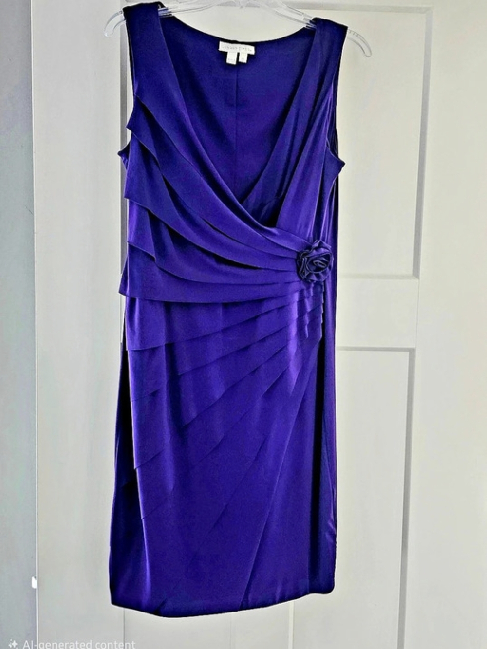 London Times Draped Purple Dress Size 12 Never Worn